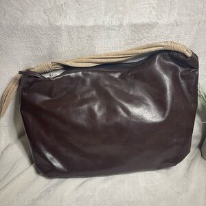 Elegant Brown Leather Handbag